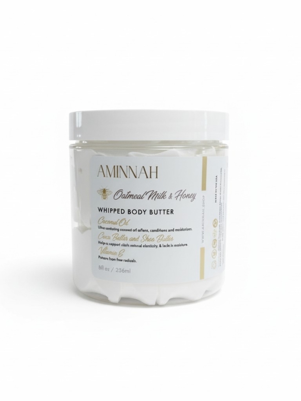 Aminnah Oatmeal Milk & Honey Whipped Body Butter